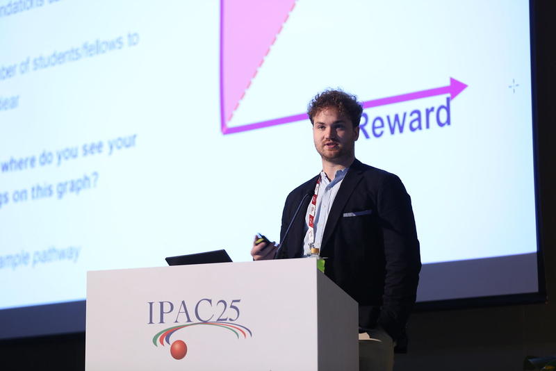 Jack Salvesen presenting at IPAC 2025